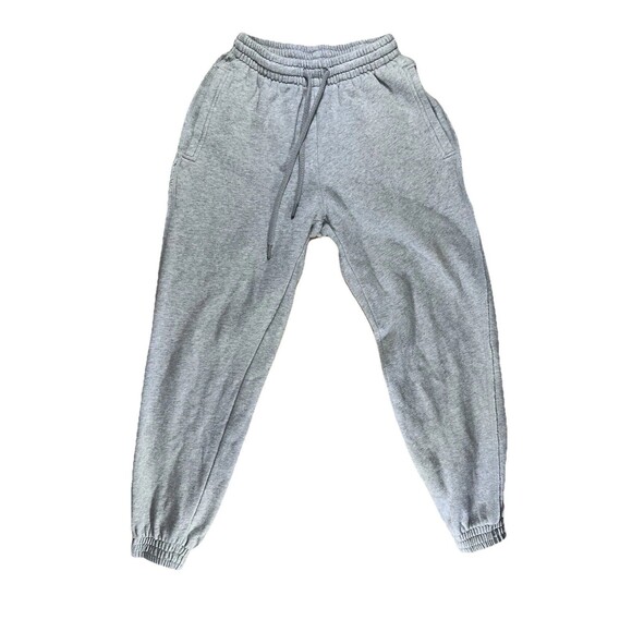 aerie ANYTIME the sweat high waisted grey cotton fleece lined jogger pants Sz XS - Picture 3 of 10